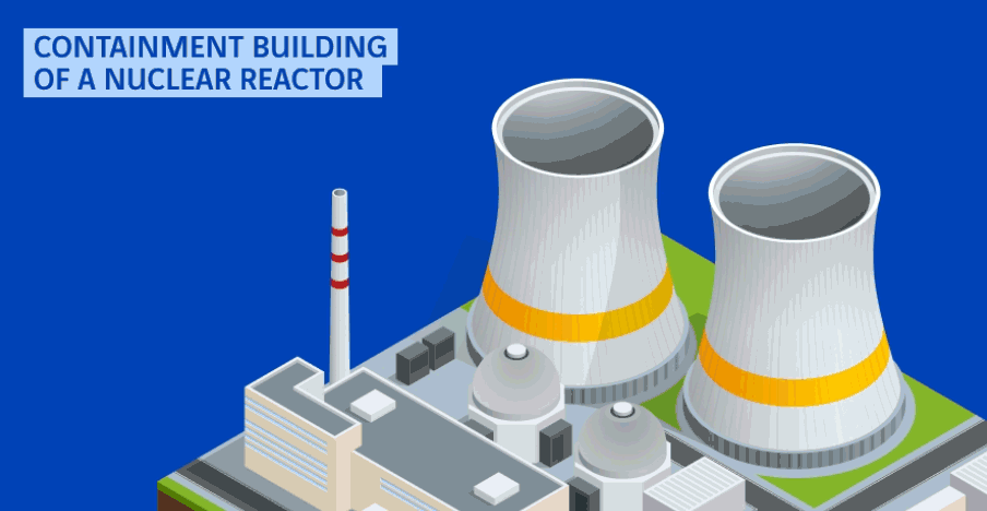 schéma d'une enceinte de confinement d'un réacteur nucléaire